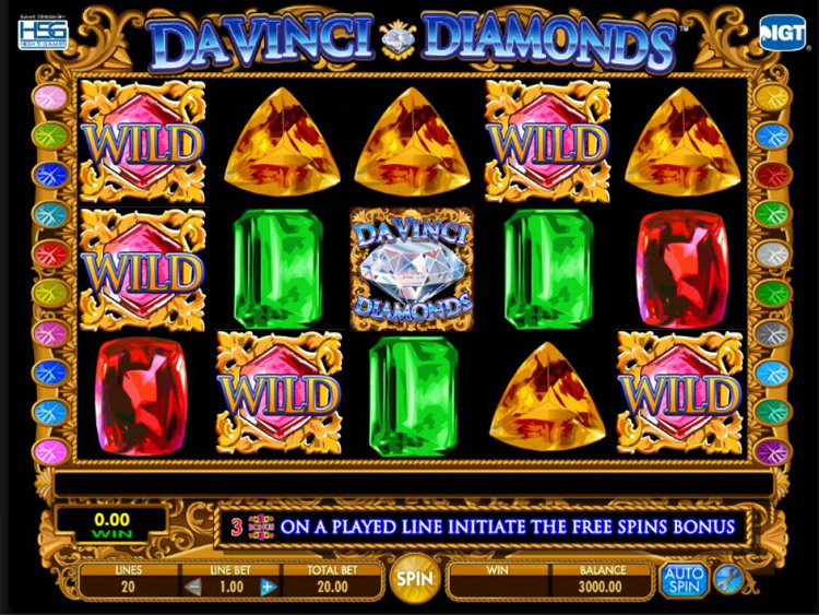 Da vinci diamonds dual play free slot game