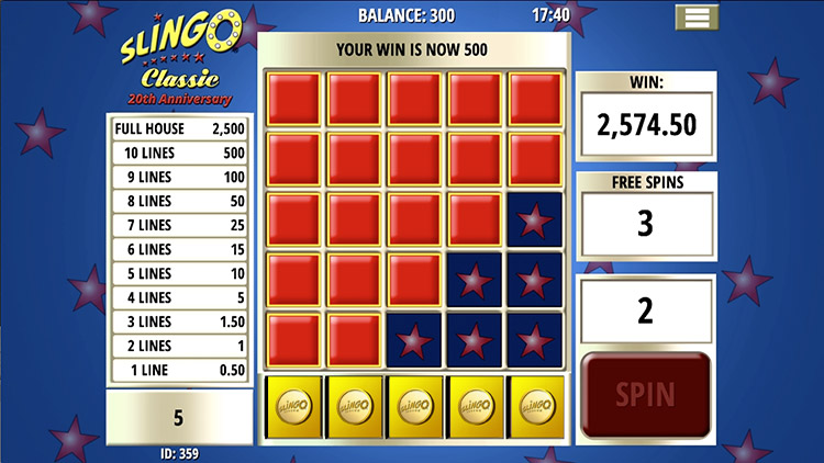 Slingo Free Spins